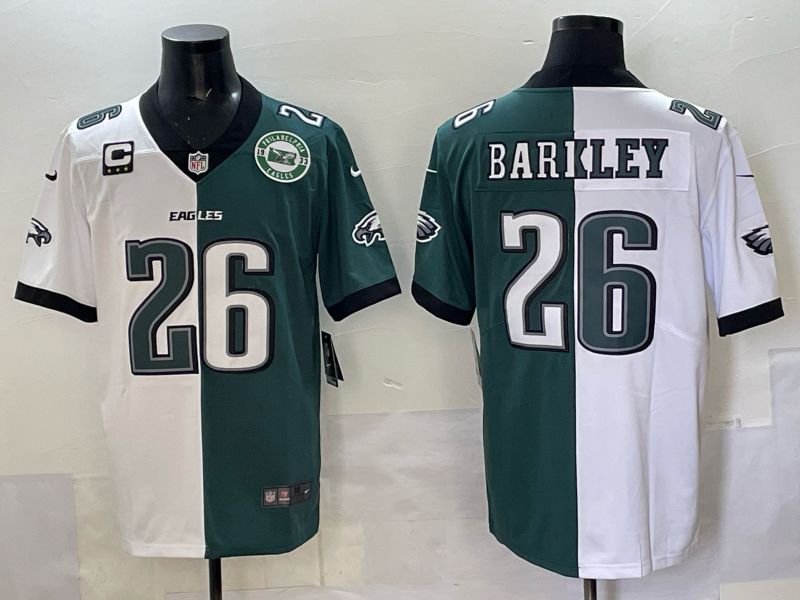 Men Philadelphia Eagles #26 Barkley green white Nike Limited NFL 2025 Jersey style 02